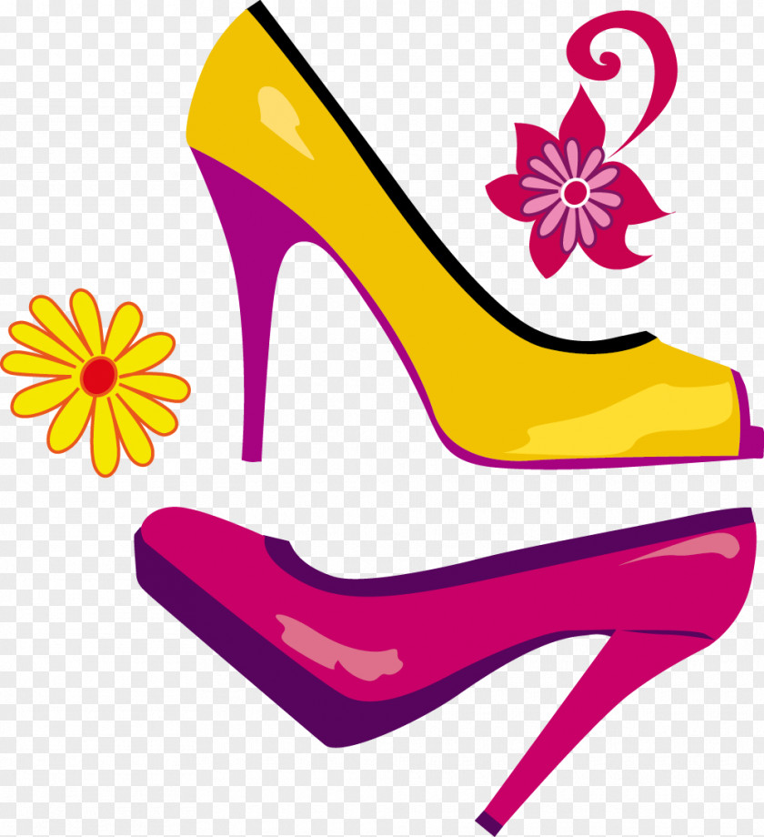 Vector Fashion Heels Slipper High-heeled Footwear PNG