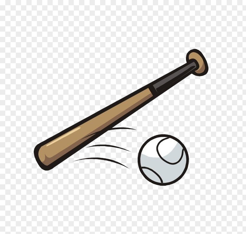 Cartoon Baseball Combination Bat Rounders Clip Art PNG