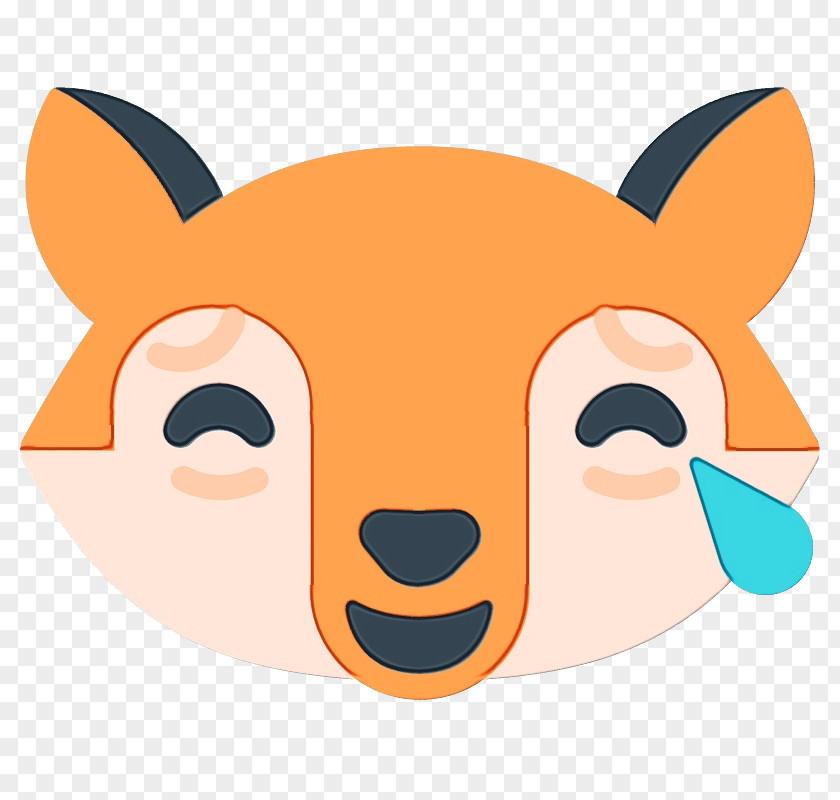 Red Fox Snout Whiskers Cartoon Dog PNG