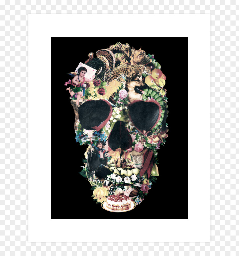 Skull Art Calavera Bone Poster PNG