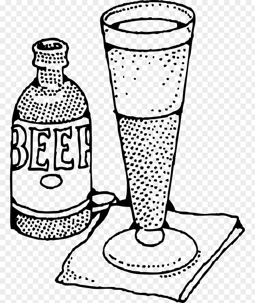Beer Bottle Wine Glasses Clip Art PNG