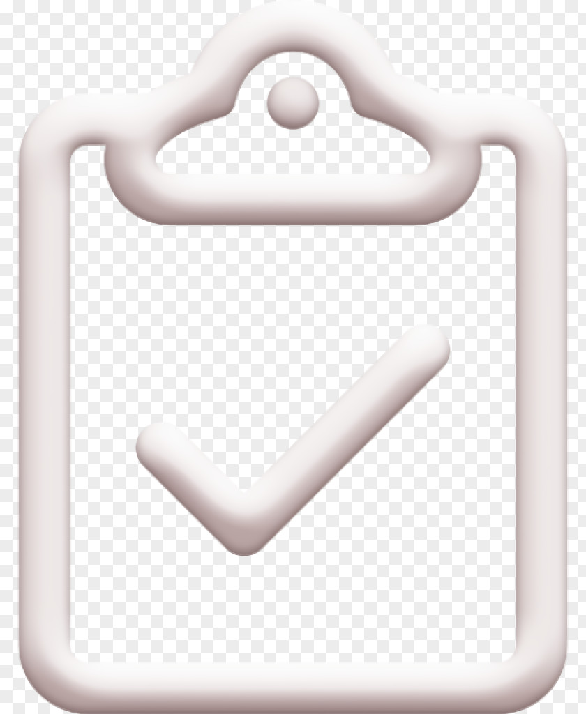 Clipboard Verification Outlined Sign Icon Interface Universal PNG