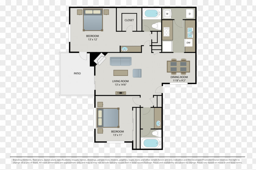Three Rooms And Two Floor Plan Bathroom Bedroom Apartment Kitchen PNG