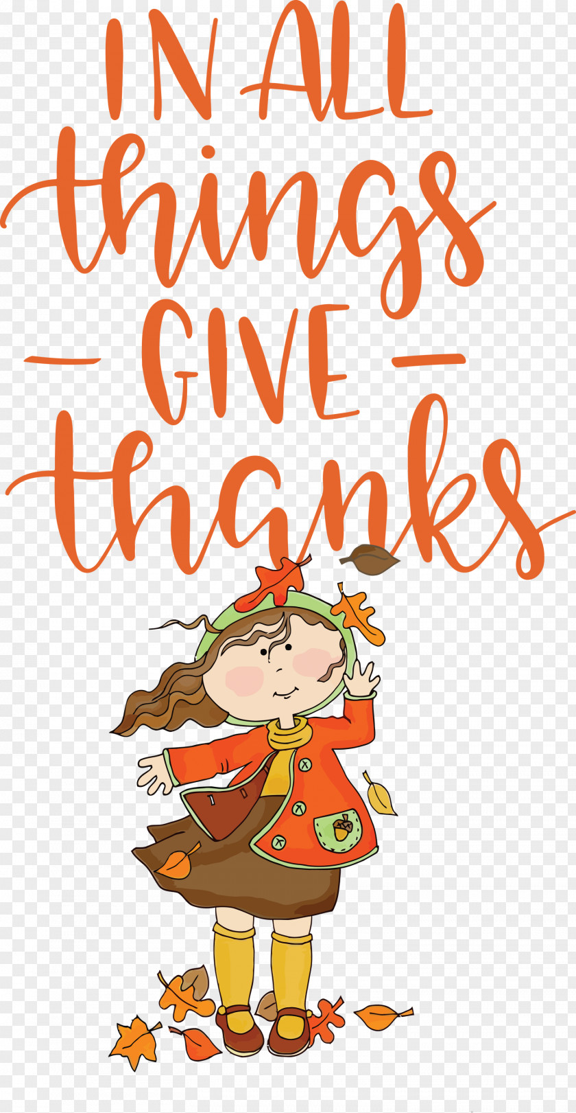 Give Thanks Thanksgiving Autumn PNG