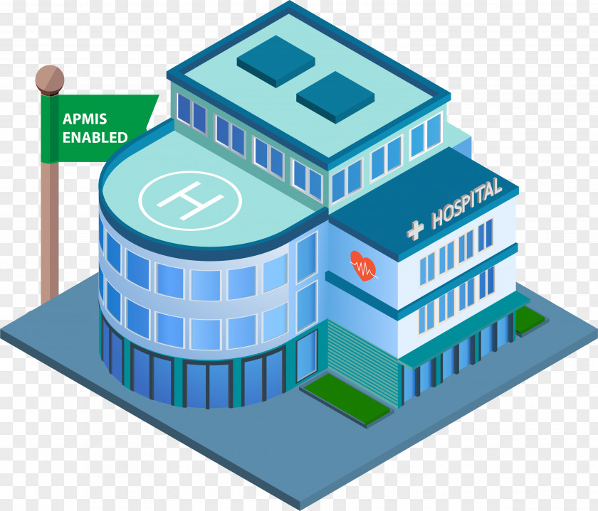 Isometric Office Vector Graphics Building Hospital Illustration PNG