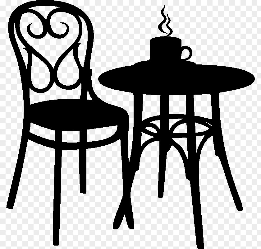 Coffee Cafe Silhouette Table PNG