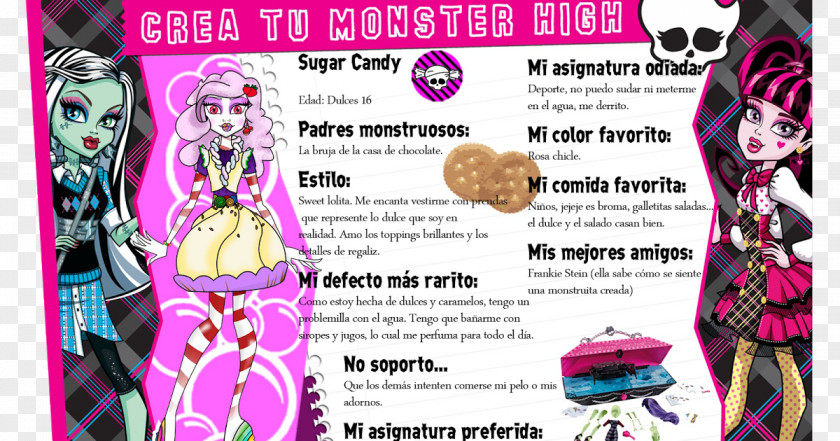 Design Graphic Monster High Mattel PNG