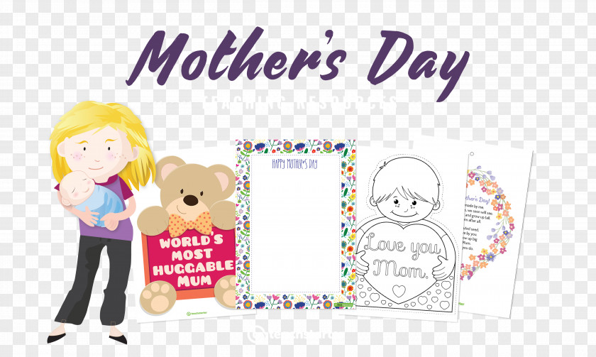 Mother's Day Teacher Paper PNG