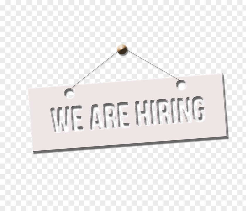 WE ARE HIRING Brand Rectangle Font PNG