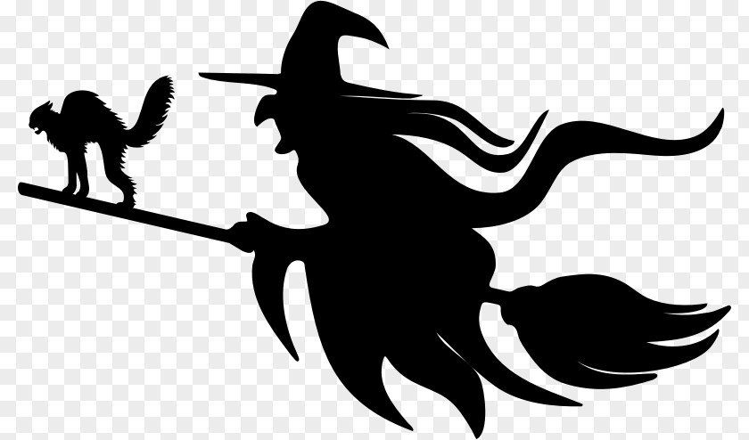 Cat Silhouette Witchcraft Clip Art PNG