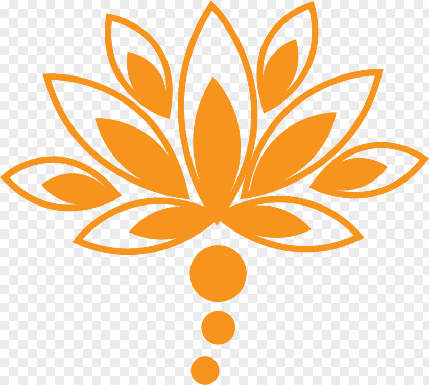 Orange Lotus Nelumbo Nucifera Euclidean Vector Line Illustration PNG