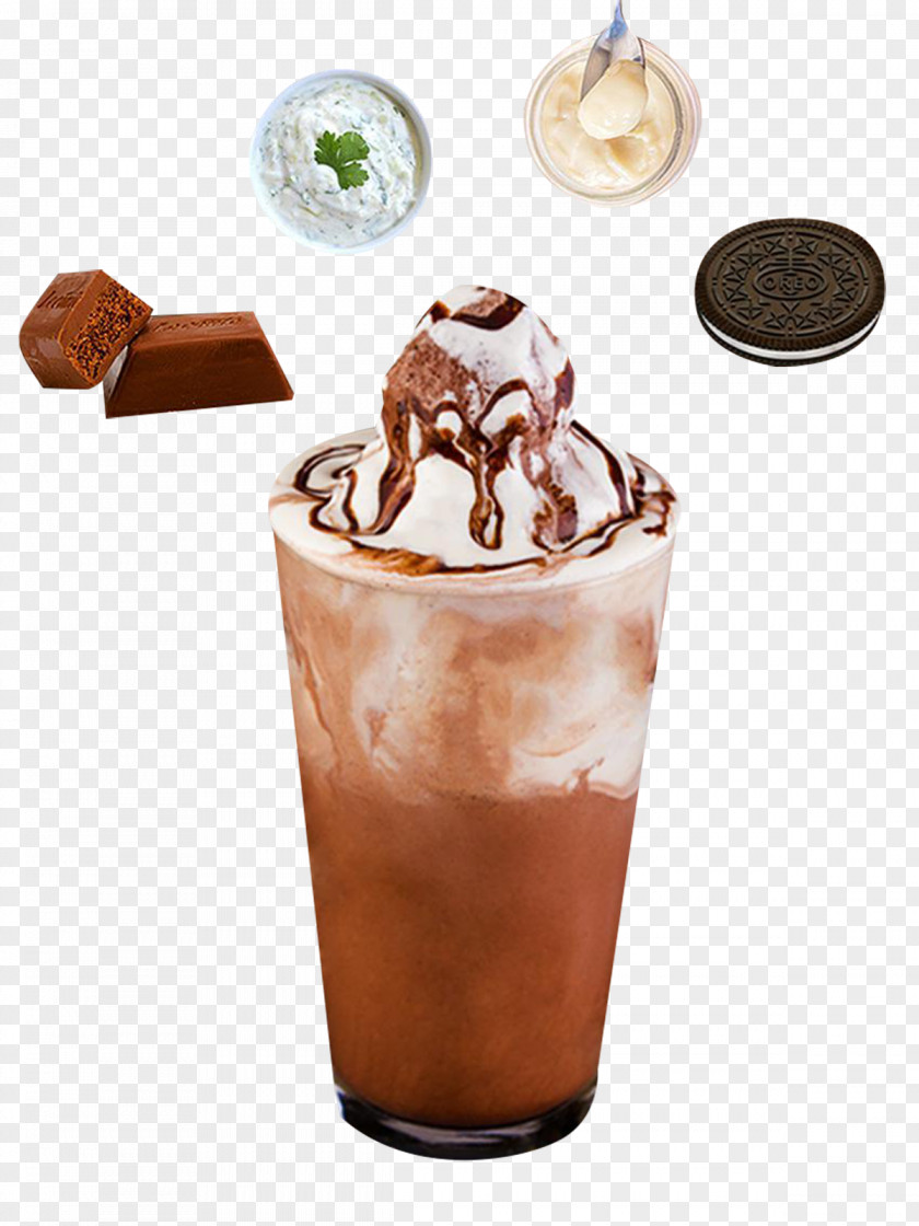 Oreo Milk Tea Frozen Drink Chocolate Ice Cream Milkshake PNG