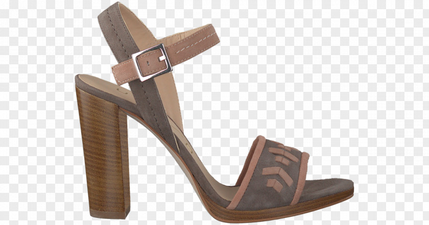 Sandal Taupe Shoe Leather Wedge PNG
