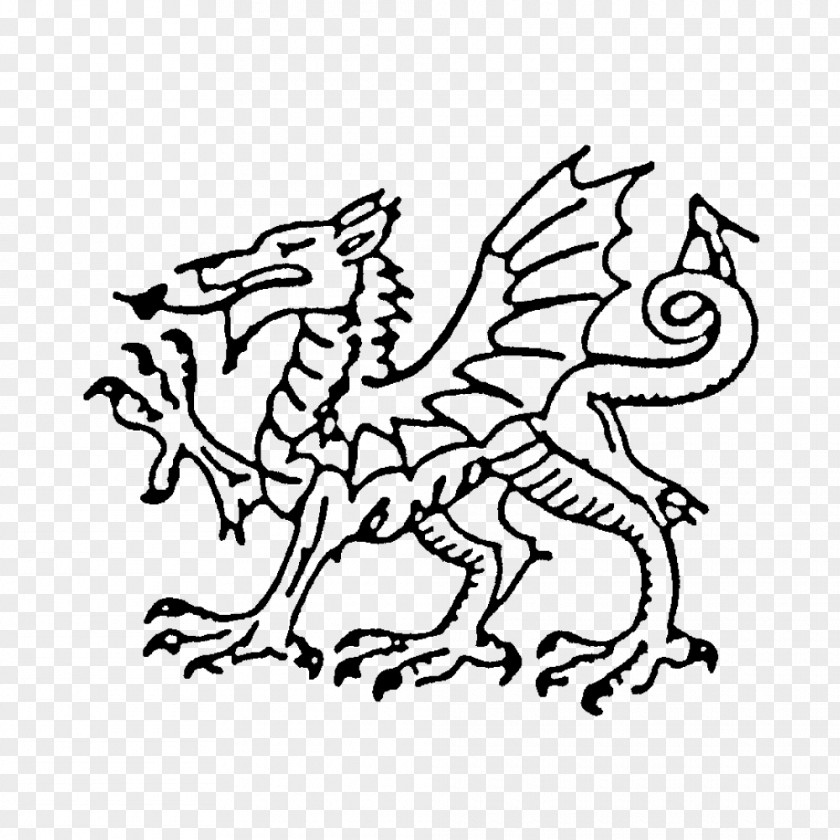 Dragon Welsh Rubber Stamp PNG