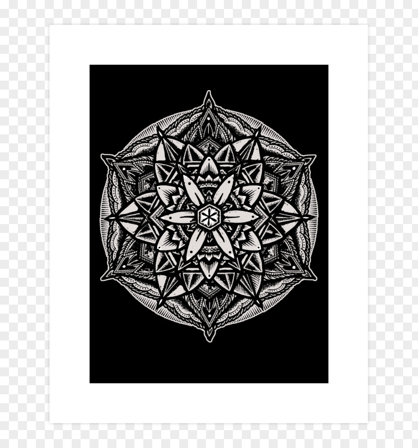 T-shirt Sacred Geometry Overlapping Circles Grid Mandala PNG