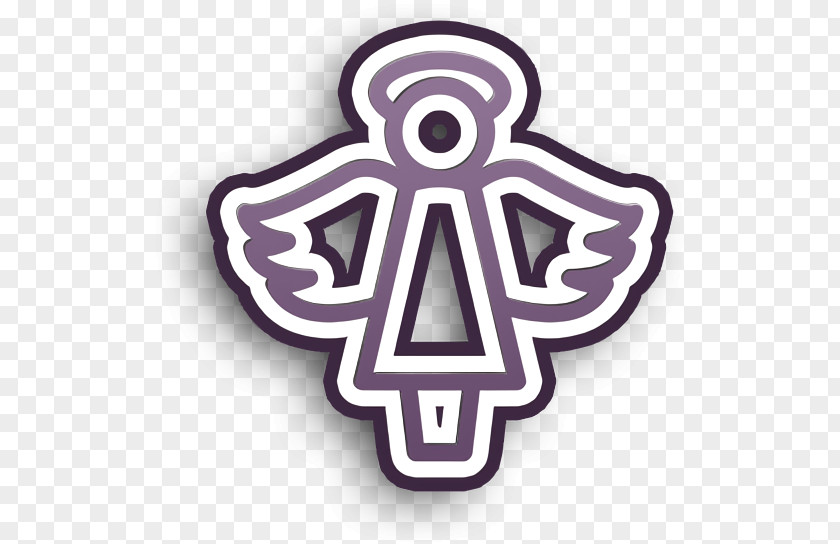 Angel Icon Merry Christmas Line Shapes PNG
