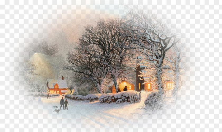Fantasy Winter Background Snow Christmas Desktop Wallpaper 4K Resolution PNG