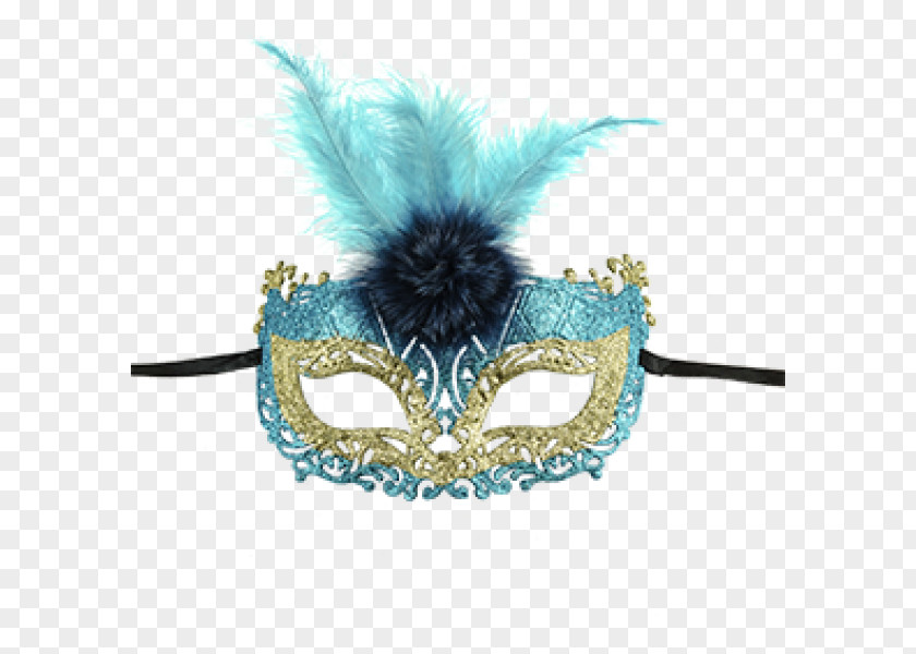 Floating Yarn Venice Carnival Domino Mask Venetian Turquoise PNG