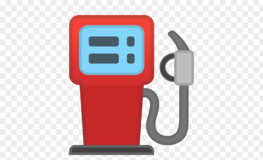 White Gas Emoji Fuel Dispenser Gasoline Filling Station PNG