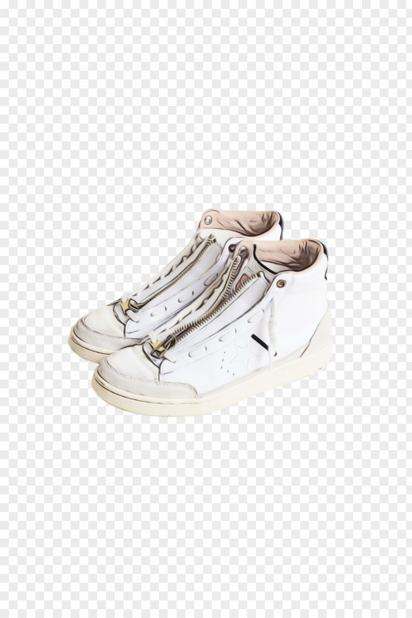 White Shoe Beige Sneakers Walking PNG