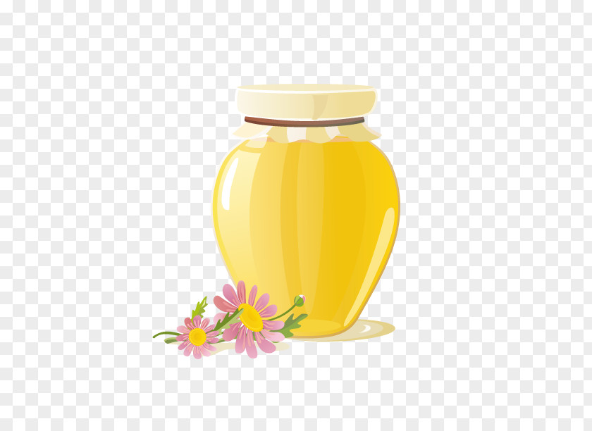Hand-painted Bottle Of Honey Download PNG