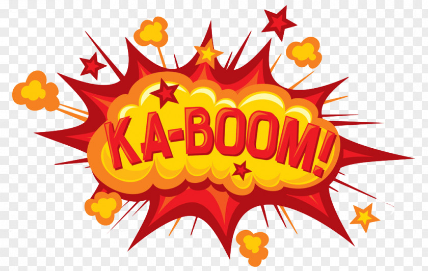 Ka-boom Explosion Letters Logo Text Brand Popcorn Illustration PNG