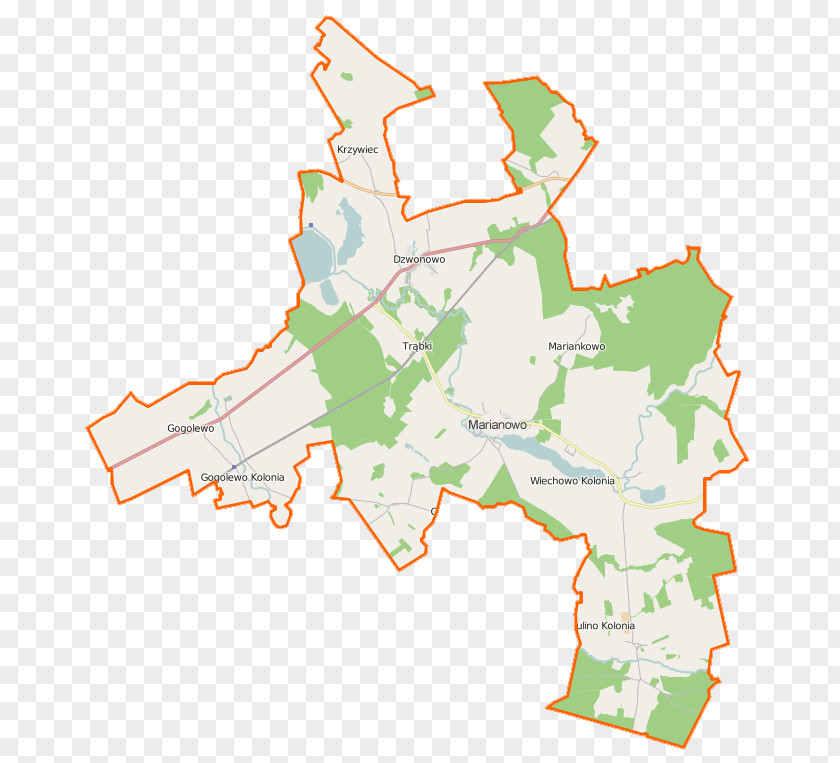 Map Lisowo, Stargard County City Gmina Marianowo PNG