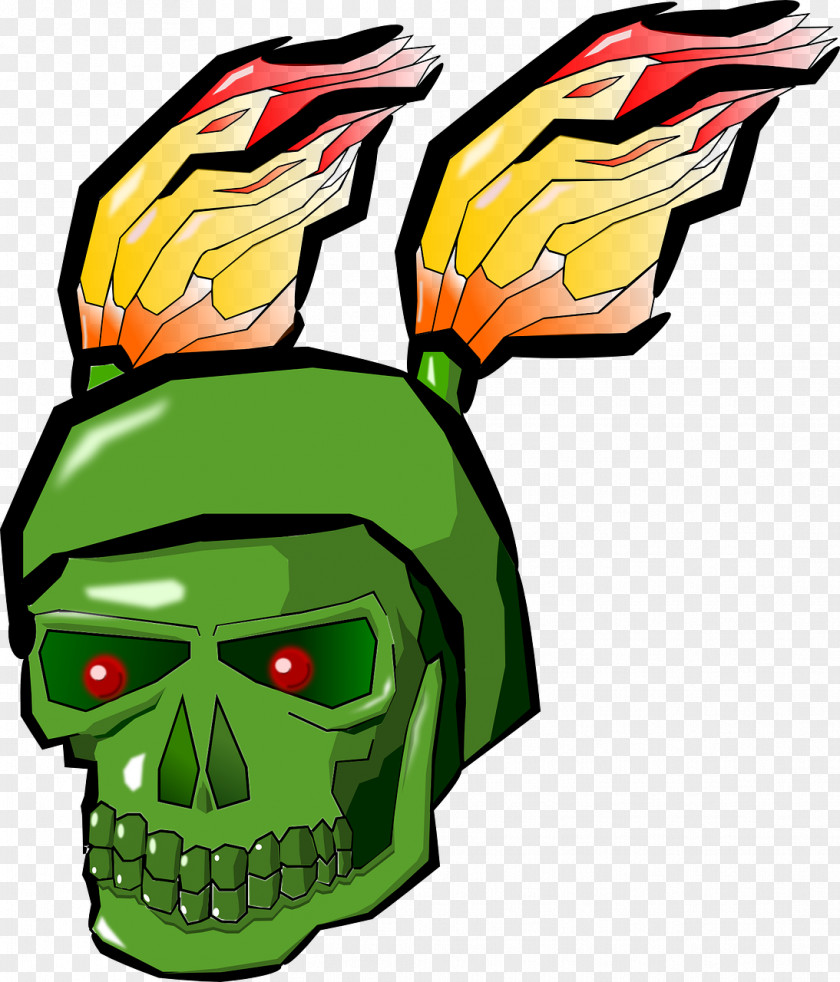 Skull Flame Fire Clip Art PNG