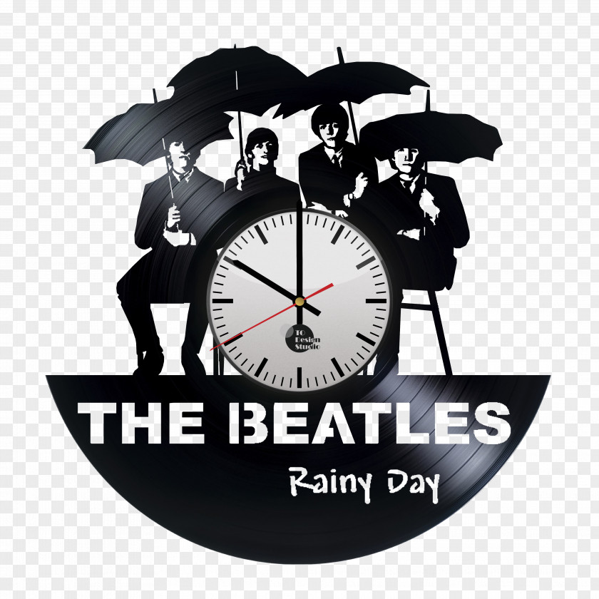 Vinyl Record Clock The Beatles Phonograph Abbey Road Revolver PNG