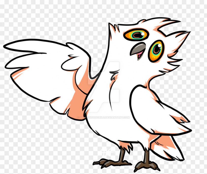 Cartoonic Bird Line Art Owl PNG