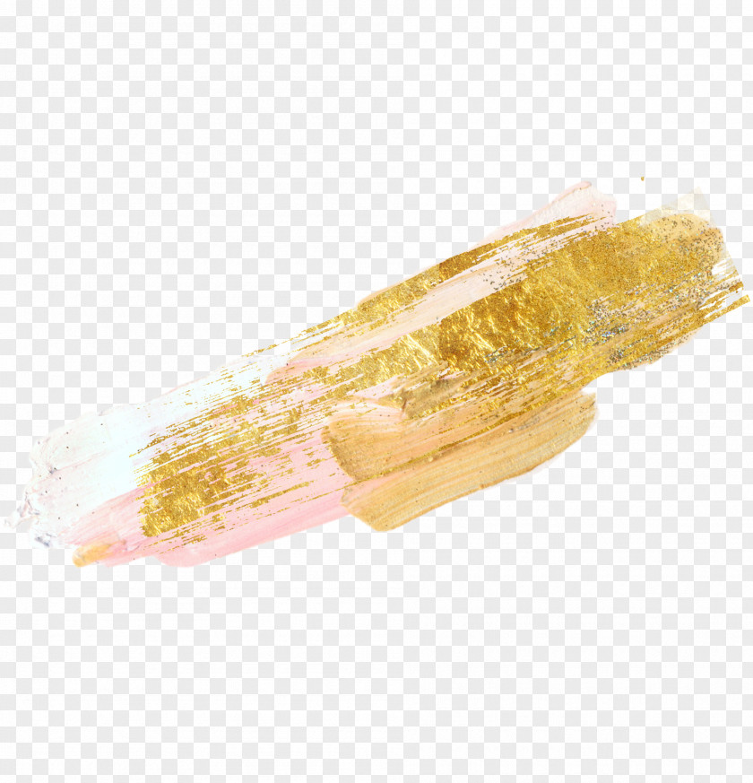 Golden Brush Ink PNG