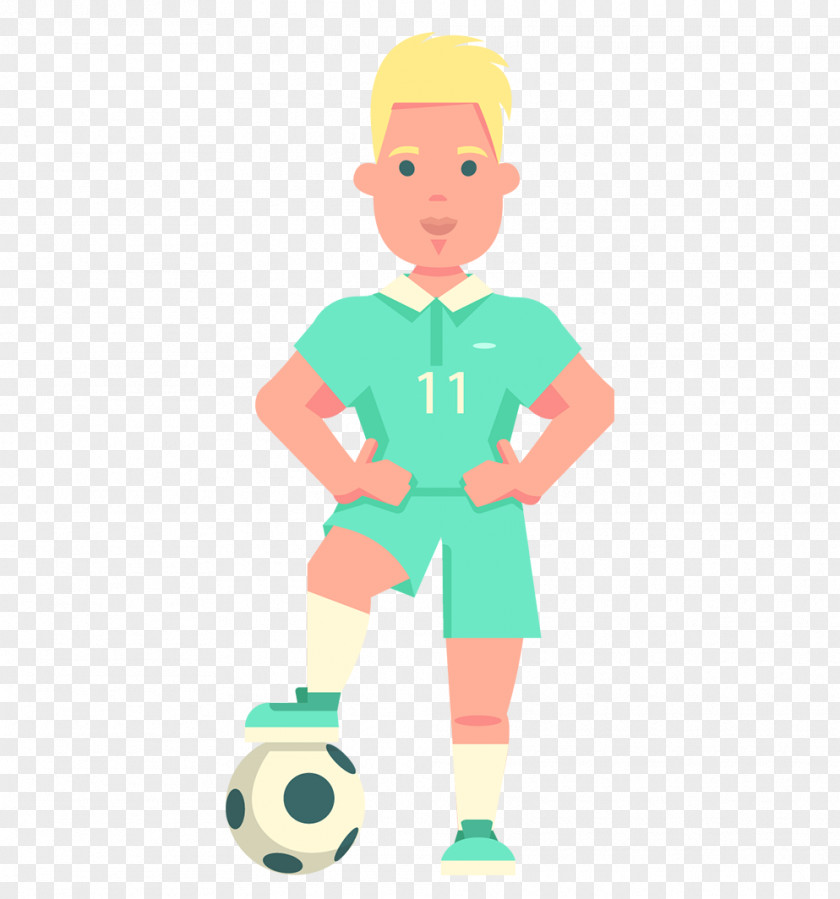Hand-painted Footballer Football Player Athlete PNG