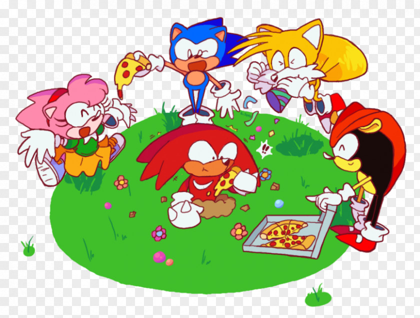 Knuckles The Echidna Sonic & Tails Character Pizza PNG