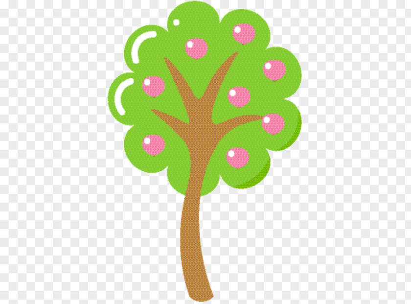 Plant Stem Symbol Green Leaf Background PNG
