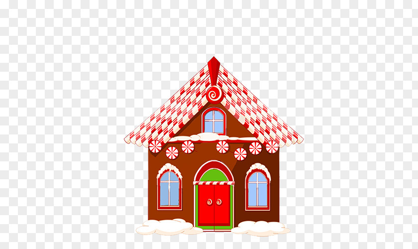 Snow House Gingerbread Candy Cane Santa Claus Clip Art PNG