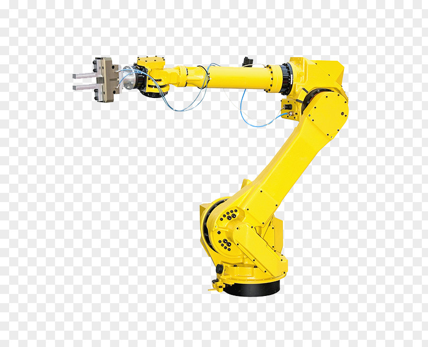 Yellow Arm Robotic Industrial Robot Manufacturing Welding PNG