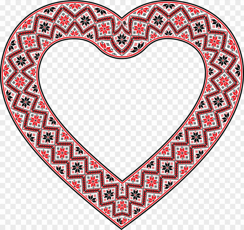 Embroidery Picture Frames Heart Clip Art PNG