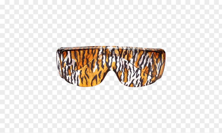 Glassy Tiger Pattern Sunglasses PNG