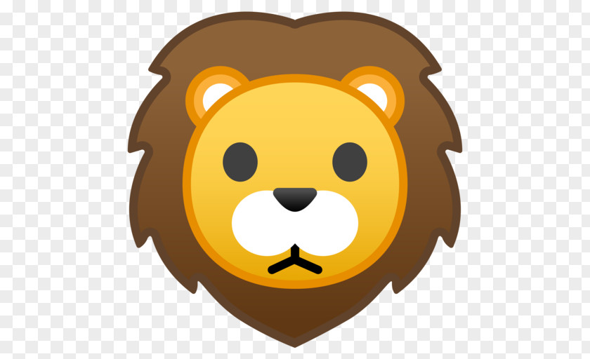 Lion Face Emoji Clip Art PNG