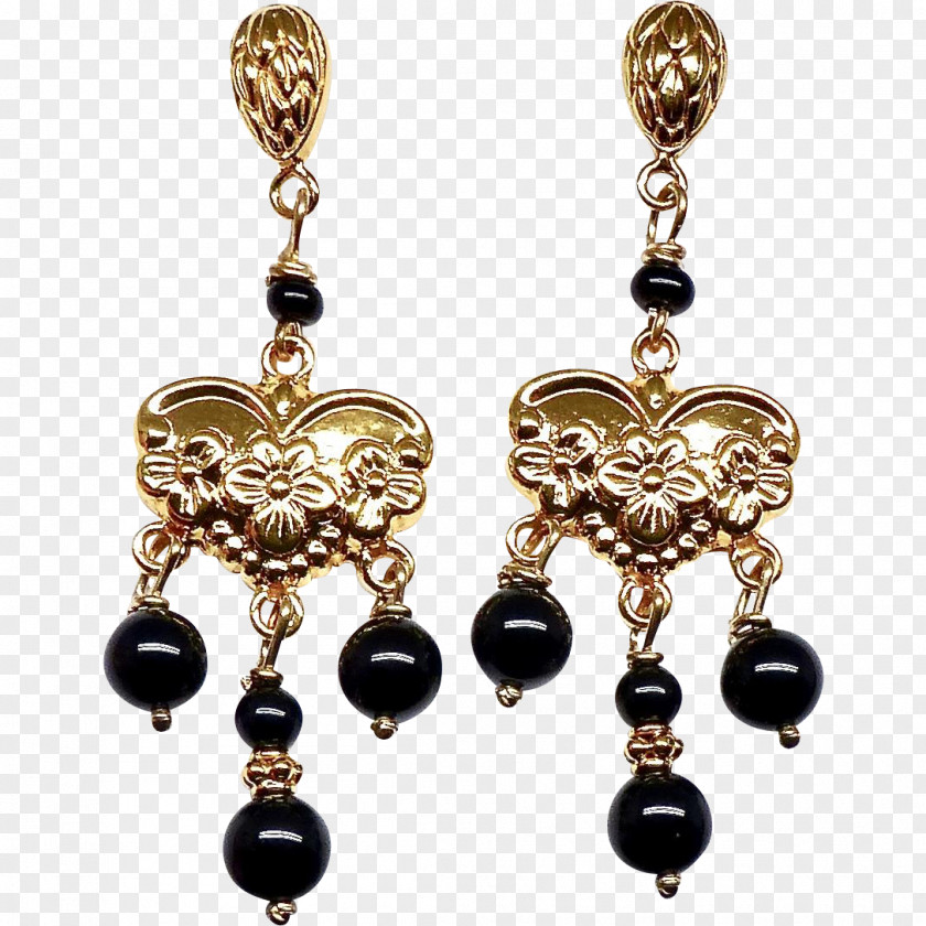 Pearl Earring Onyx Jewellery Black PNG