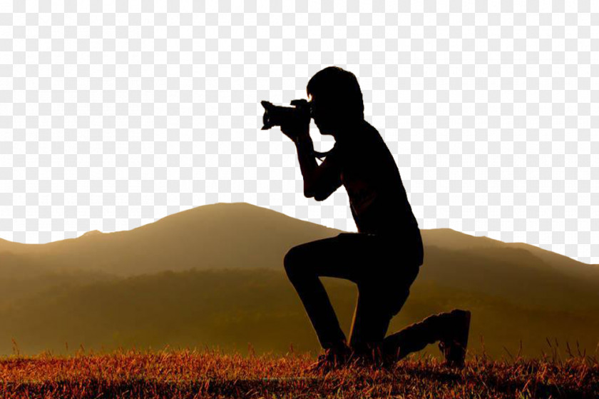 Silhouette Of An Outdoor Journalist Stock Photography Royalty-free PNG