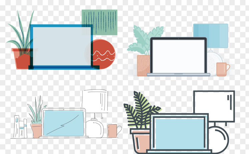 Building Illustration Furniture Diagram Pattern PNG