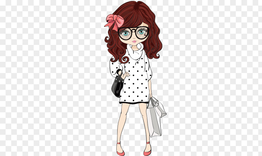 Hand-drawn Cartoon Girls Fashion Illustration PNG