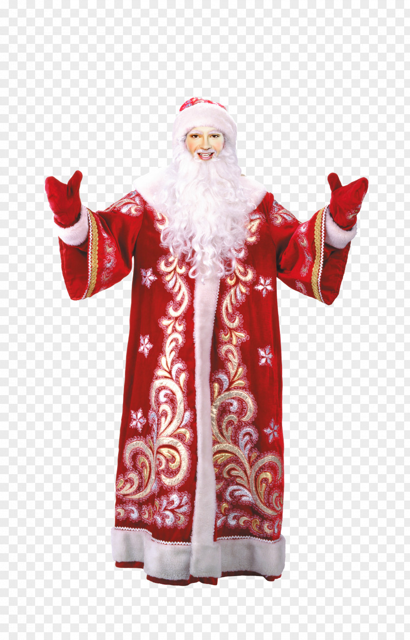 Santa Claus Ded Moroz Snegurochka Christmas Ornament Costume PNG