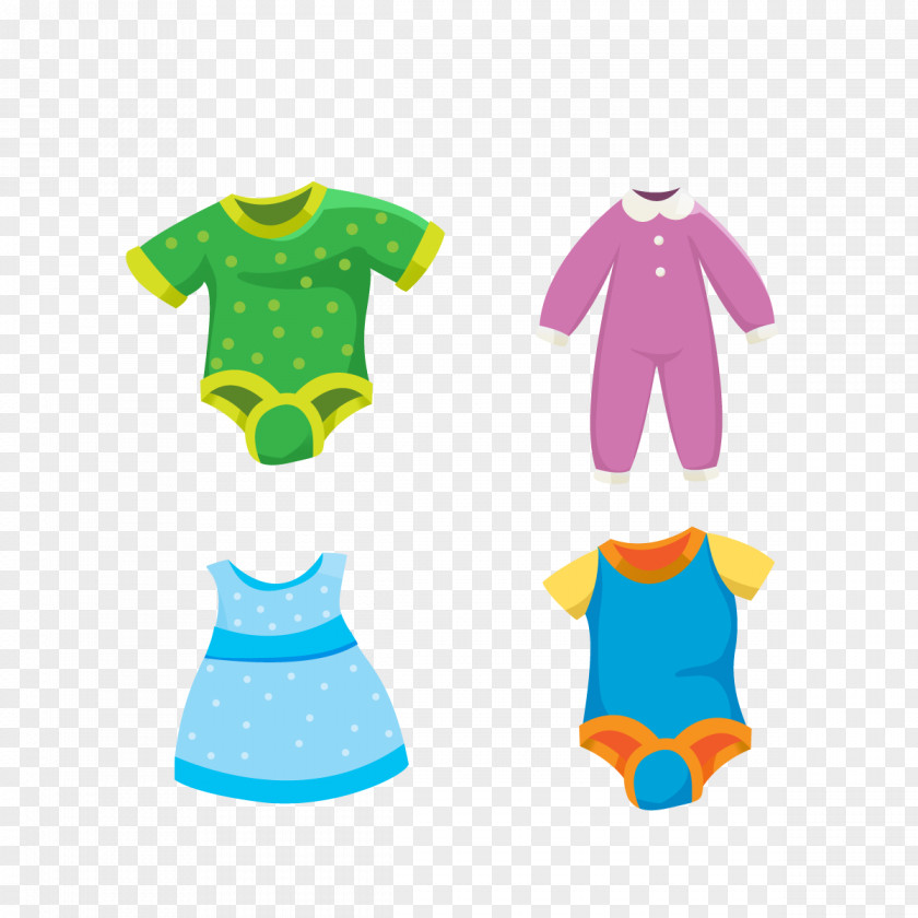 Vector Female Baby Clothes T-shirt Clothing Skirt PNG