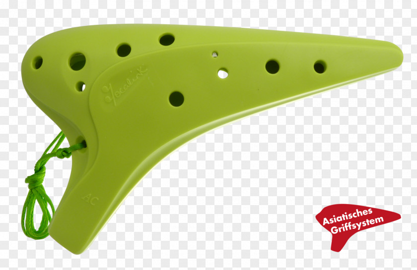 C2013 A1 Ocarina Plastic Verde Chiaro Green PNG