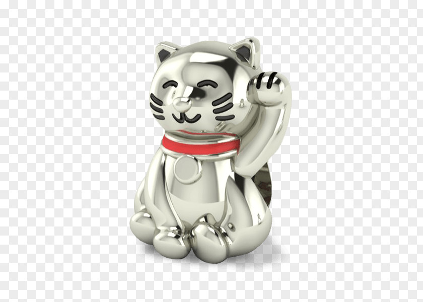 Cat Dog Figurine Silver Body Jewellery PNG