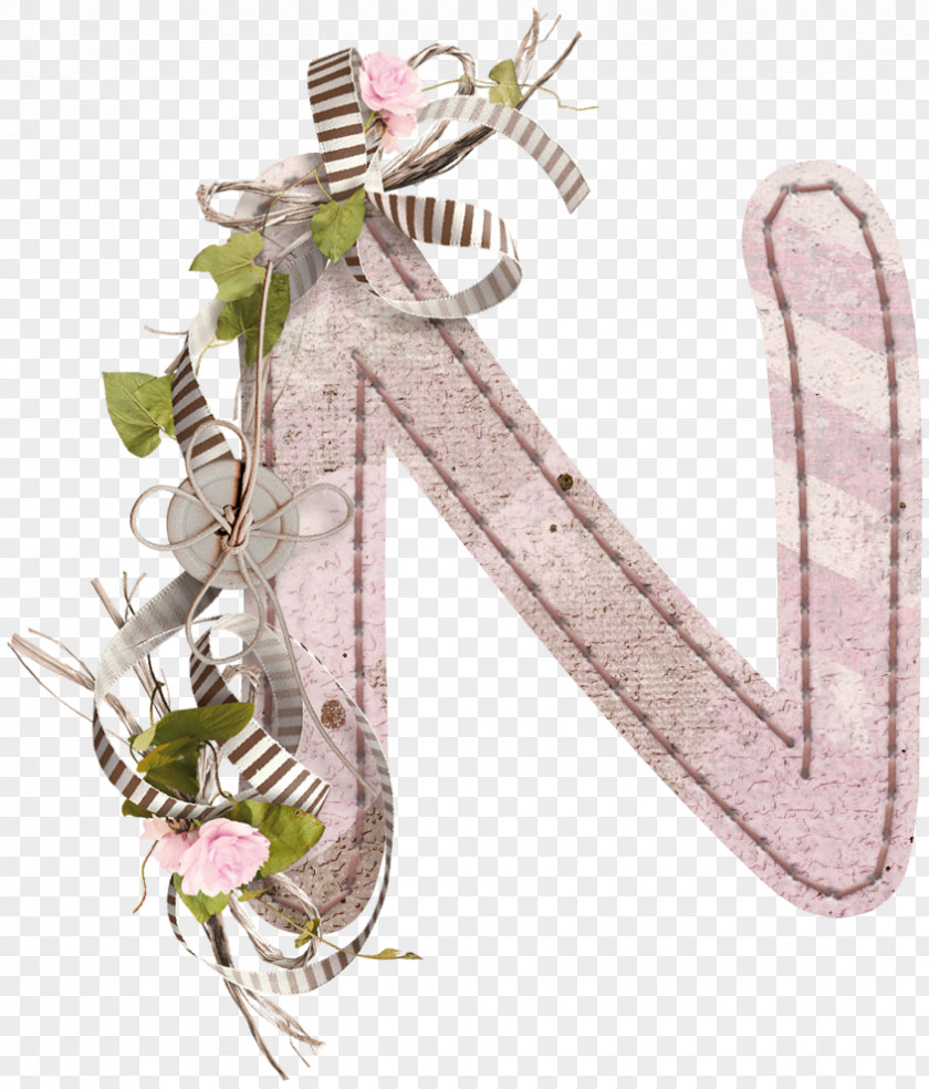 Floral Decoration Letter N Icon PNG