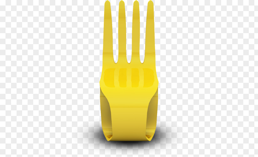 Fork Seat Safety Glove Yellow PNG