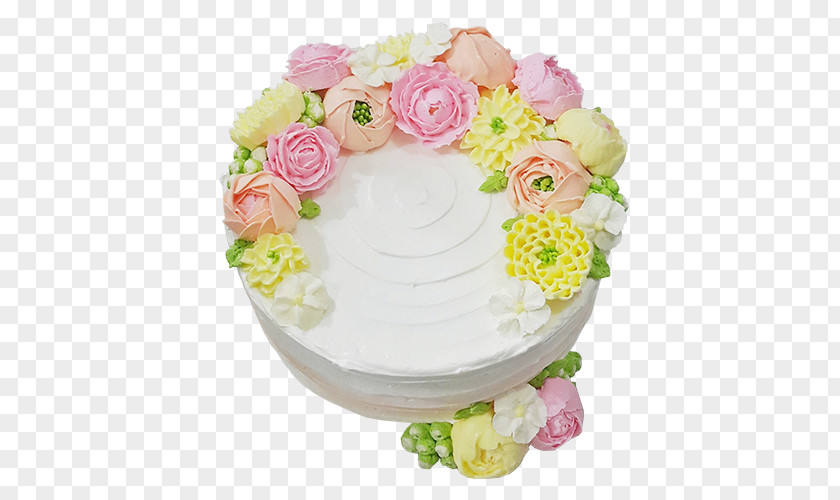 Wedding Cake Garden Roses Buttercream Decorating Torte PNG